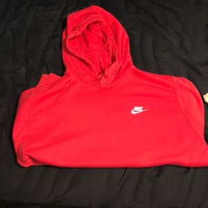 Red Nike hoodie